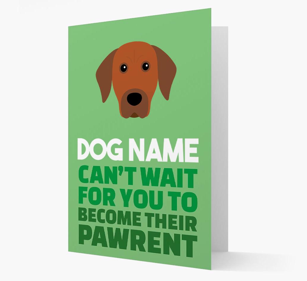 'Happy Anniversary Future Dog Parent' Card with {breedFullName} Icon