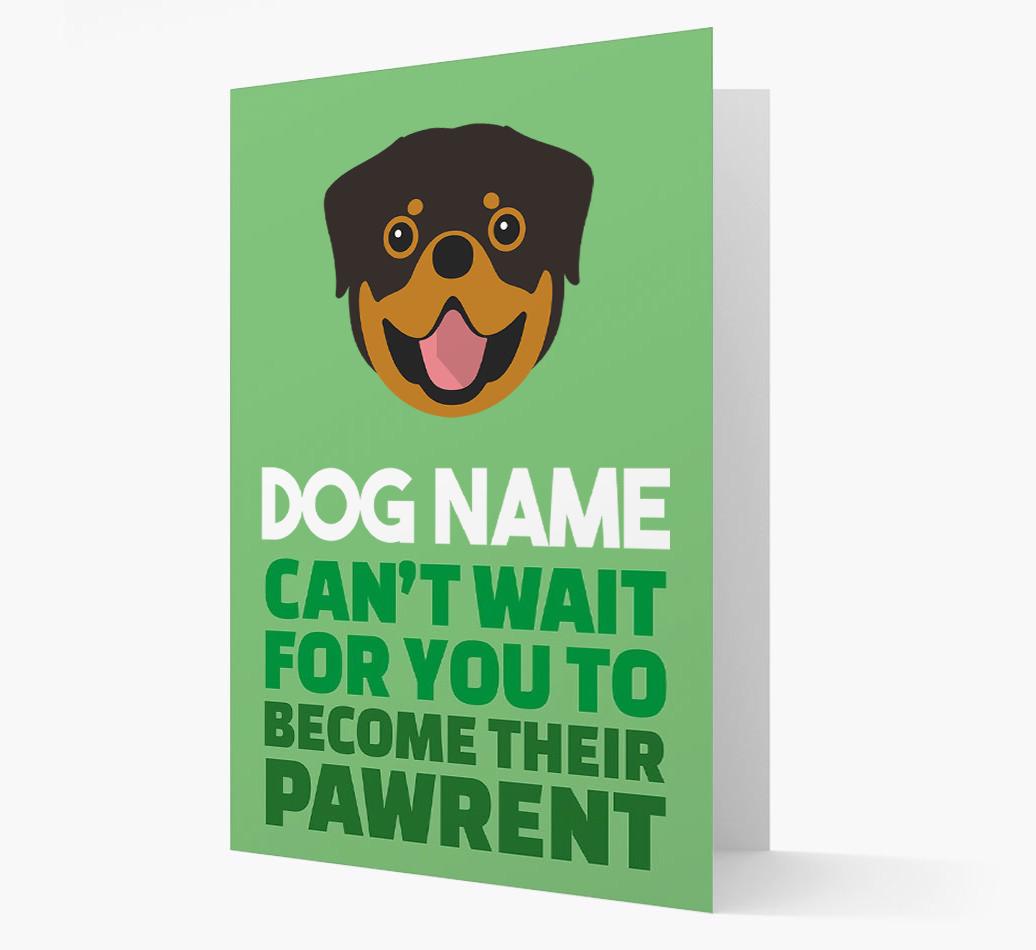 'Happy Anniversary Future Dog Parent' Card with {breedFullName} Icon