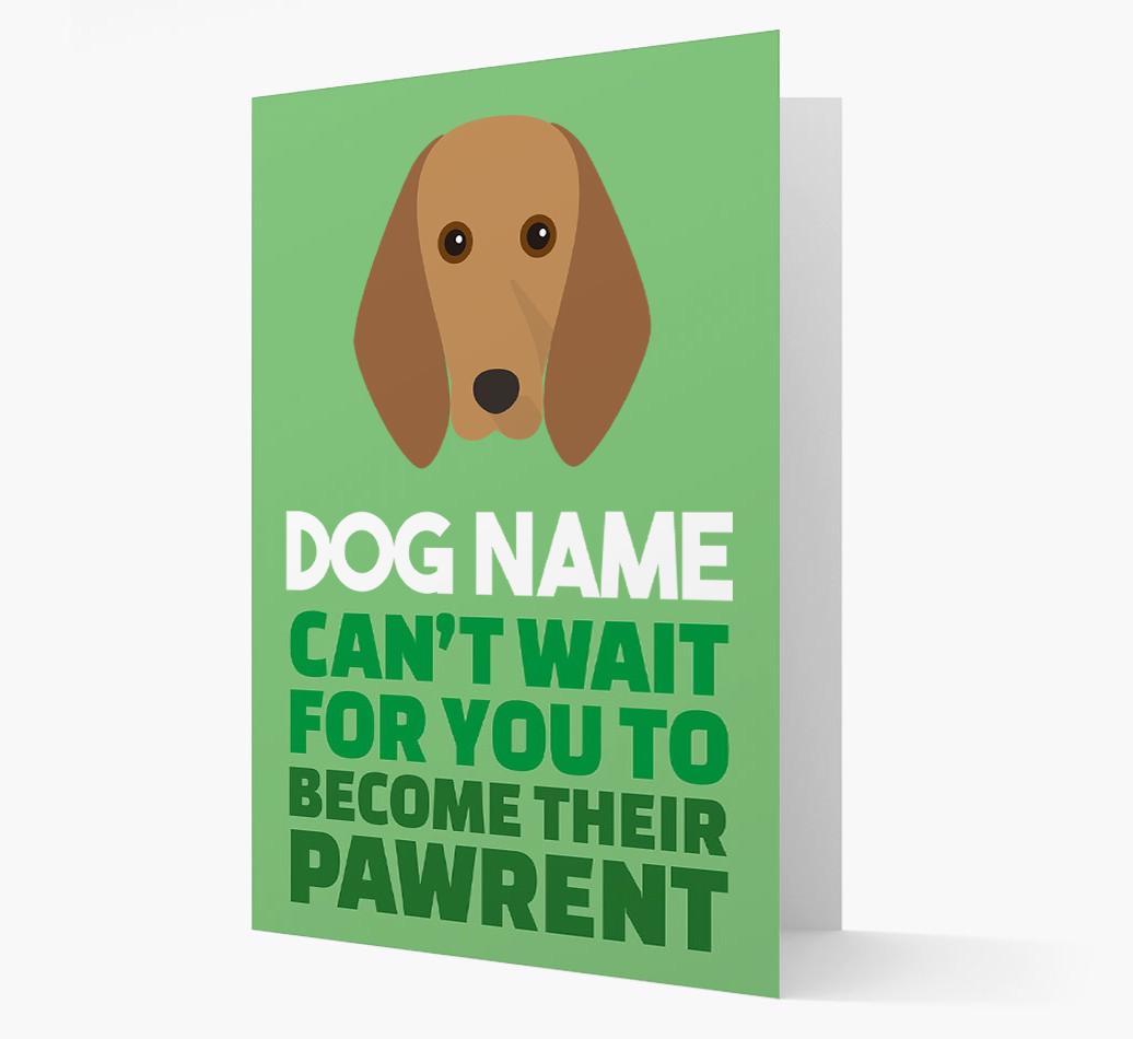 'Happy Anniversary Future Dog Parent' Card with {breedFullName} Icon