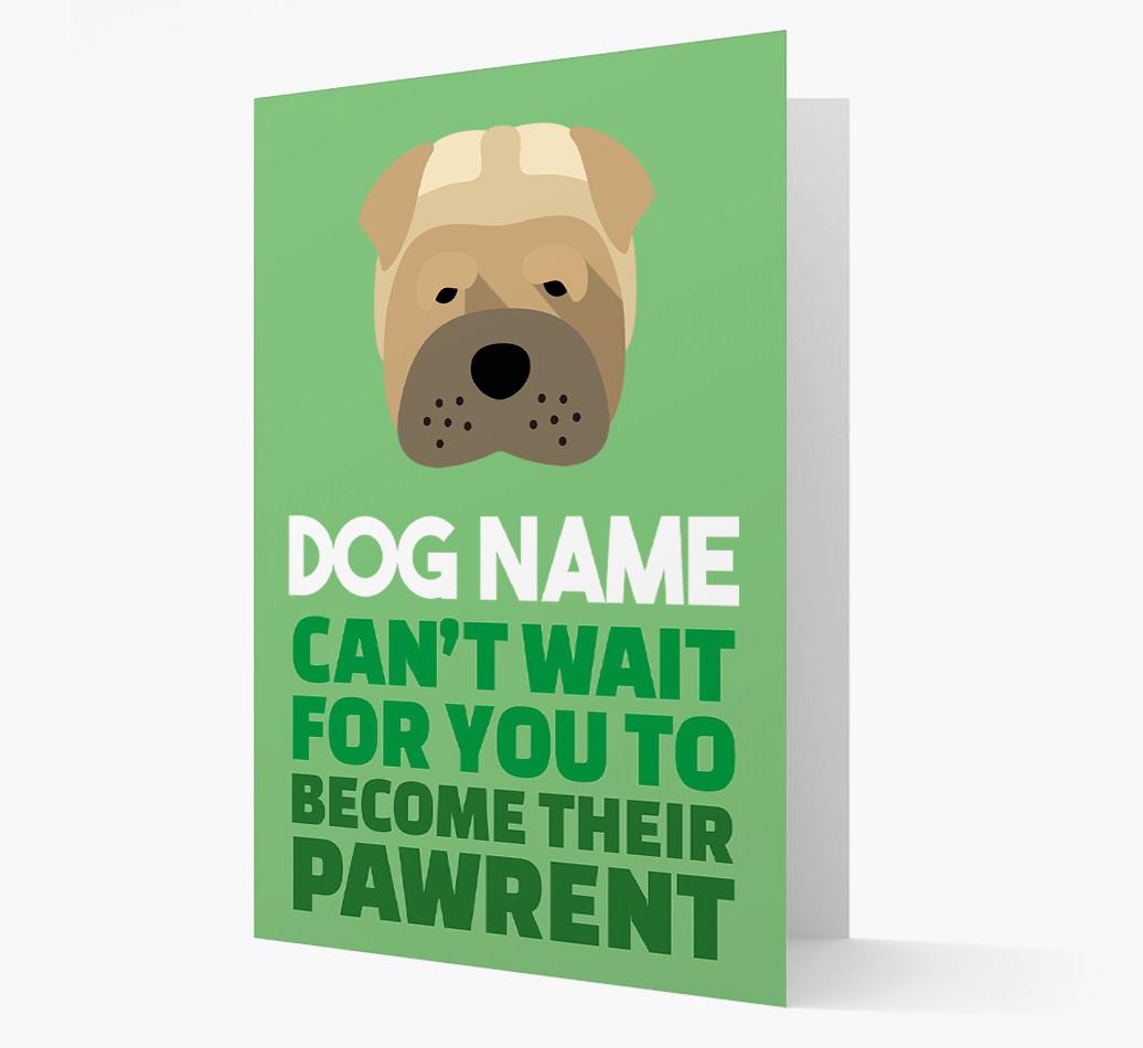 'Happy Anniversary Future Dog Parent' Card with {breedFullName} Icon