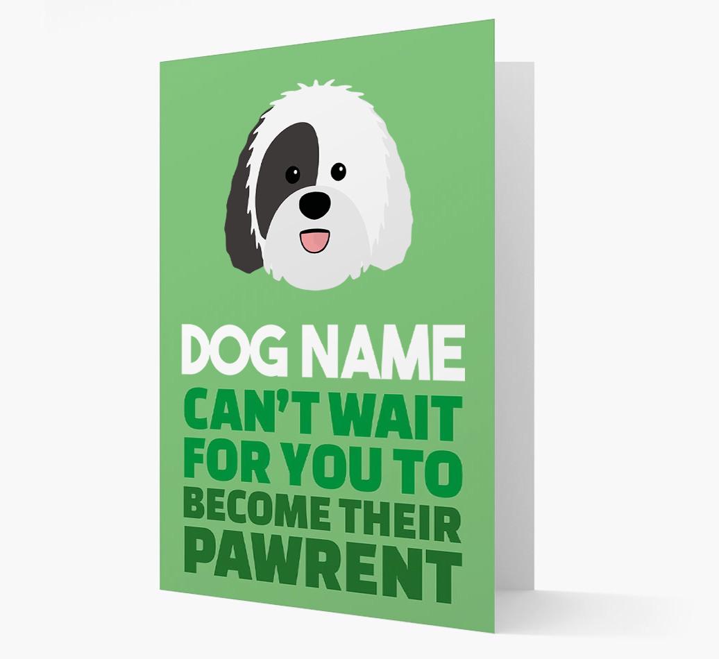'Happy Anniversary Future Dog Parent' Card with {breedFullName} Icon