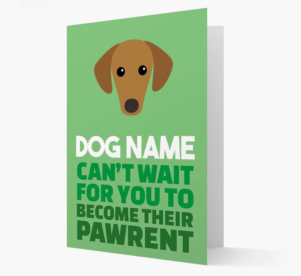 'Happy Anniversary Future Dog Parent' Card with {breedFullName} Icon
