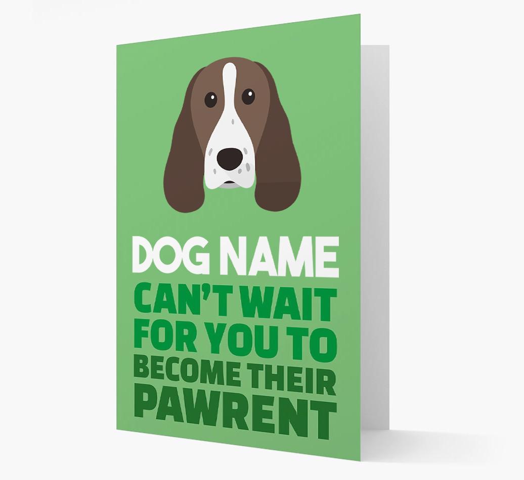 'Happy Anniversary Future Dog Parent' Card with {breedFullName} Icon