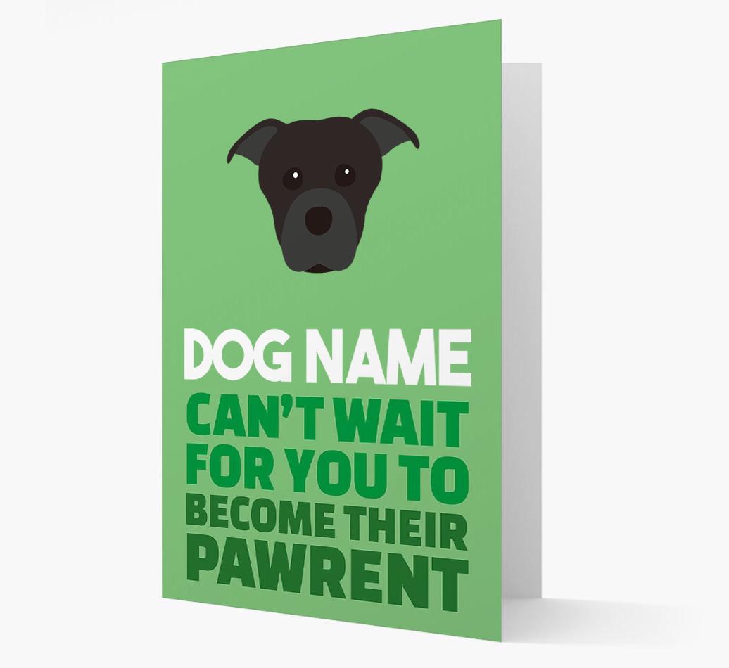 'Happy Anniversary Future Dog Parent' Card with {breedFullName} Icon