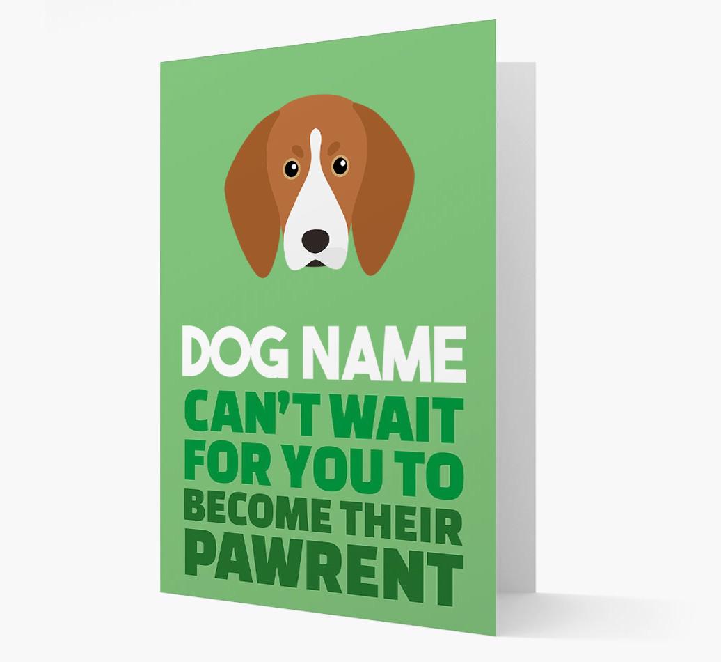 'Happy Anniversary Future Dog Parent' Card with {breedFullName} Icon