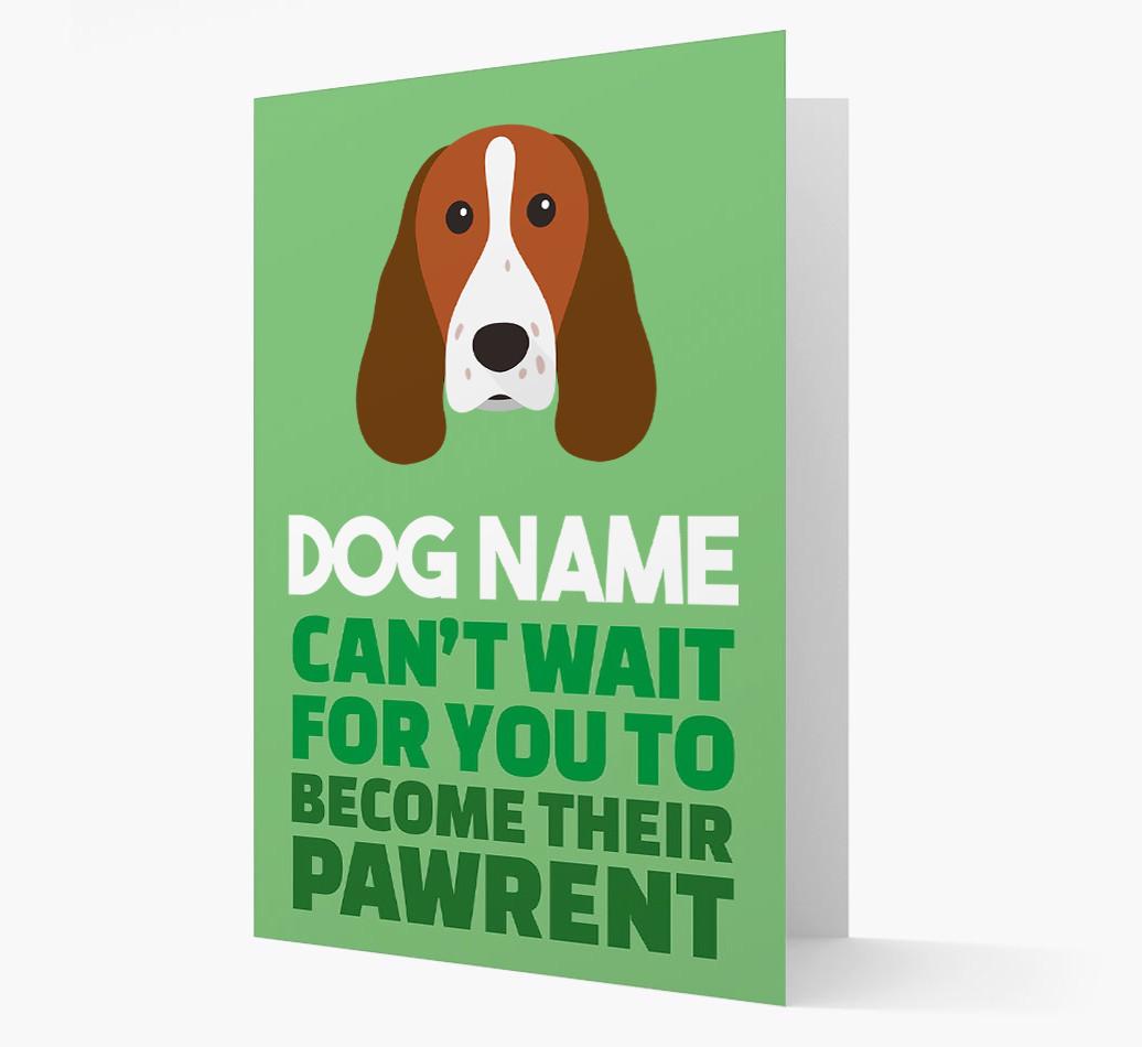 'Happy Anniversary Future Dog Parent' Card with {breedFullName} Icon