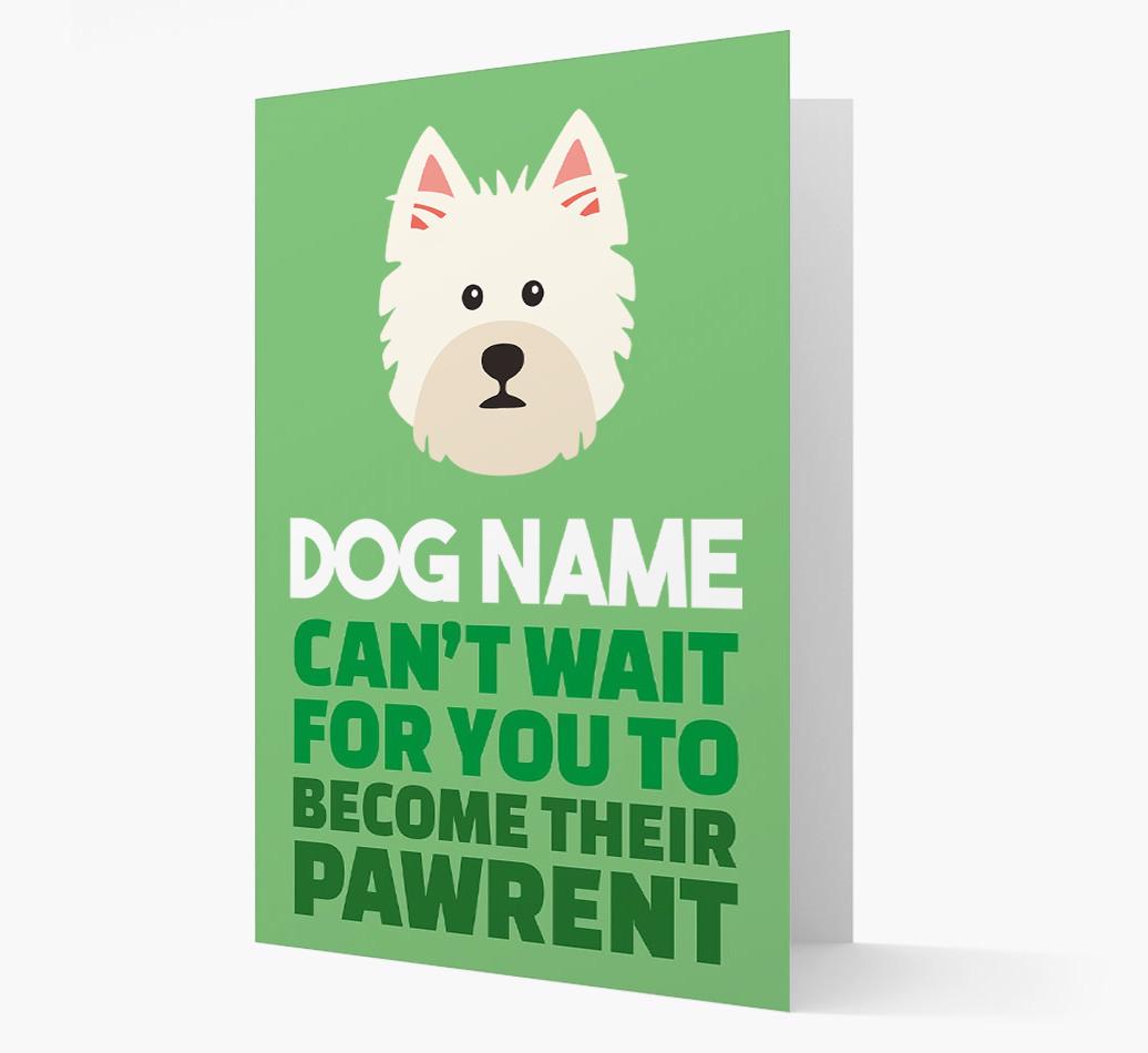 'Happy Anniversary Future Dog Parent' Card with {breedFullName} Icon