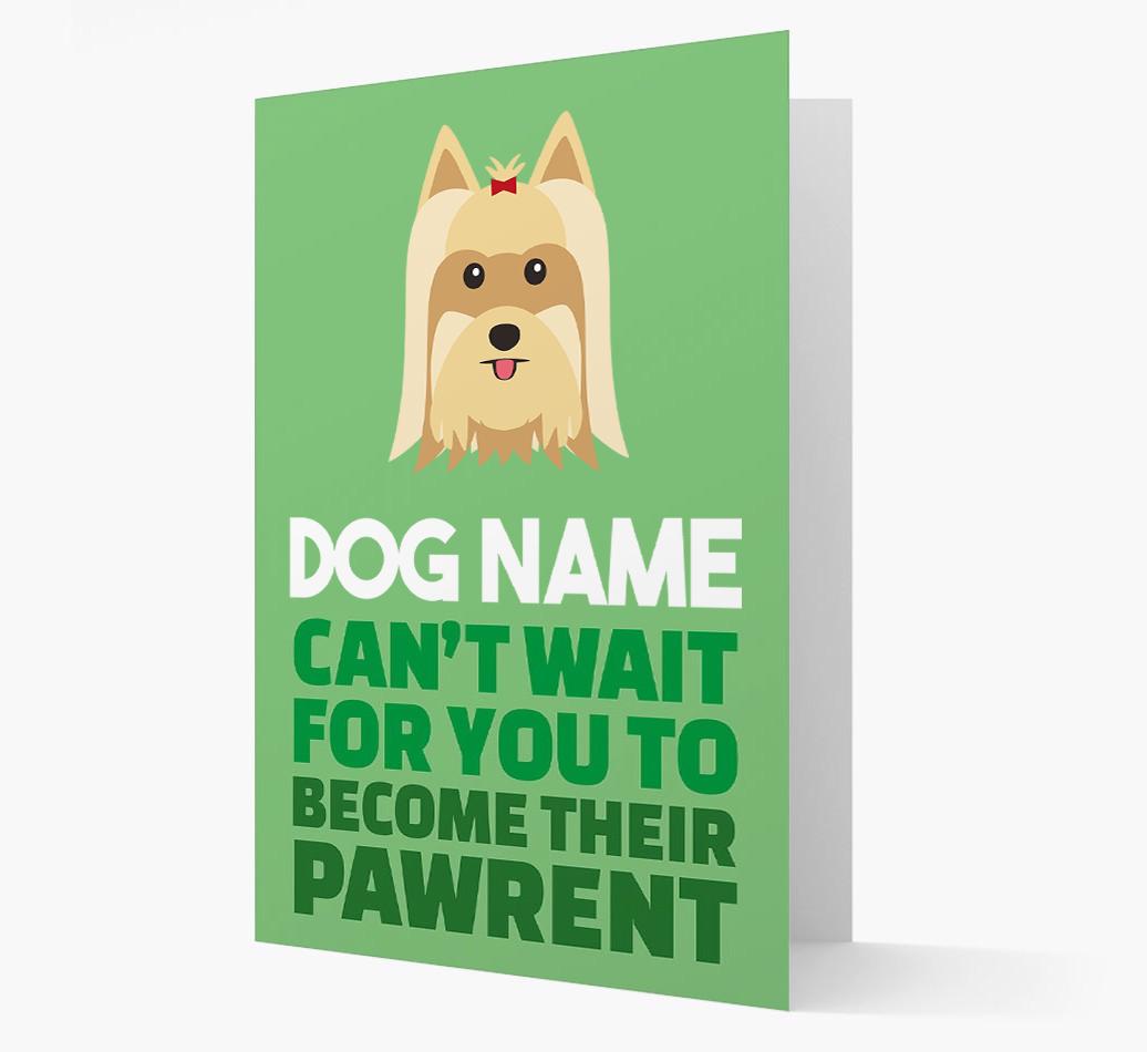 'Happy Anniversary Future Dog Parent' Card with {breedFullName} Icon