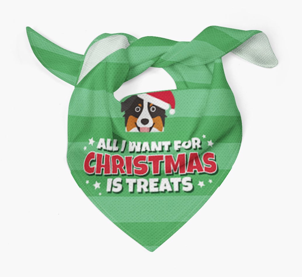 'All I Want for Christmas' - Personalised {breedFullName} Bandana