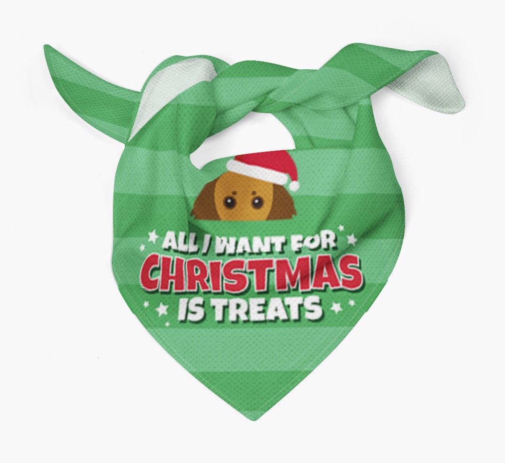'All I Want for Christmas' - Personalised {breedFullName} Bandana