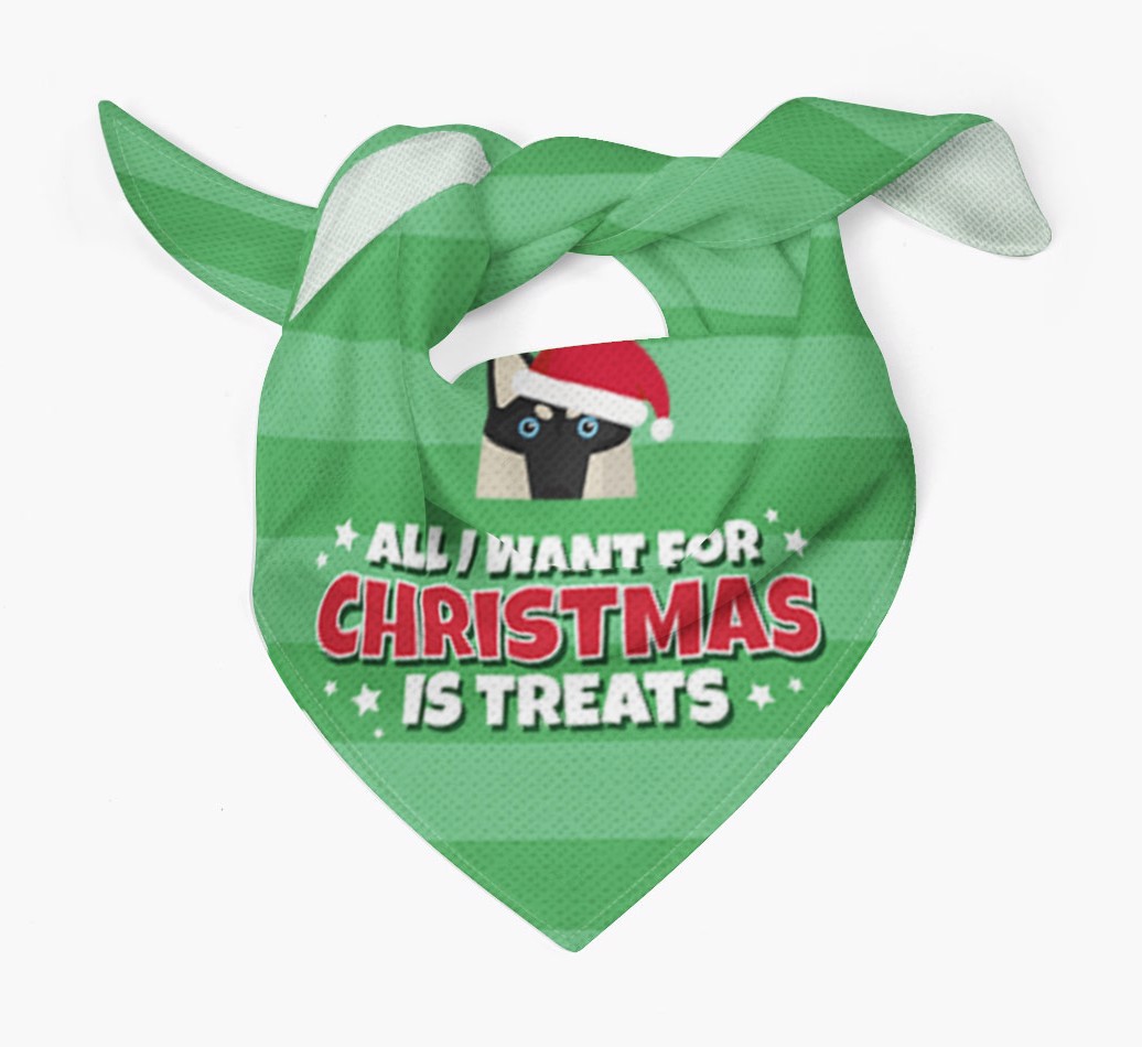 'All I Want for Christmas' - Personalized {breedFullName} Bandana