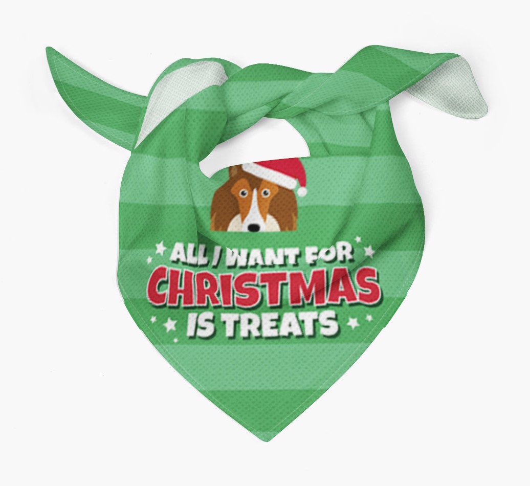 'All I Want for Christmas' - Personalized {breedFullName} Bandana