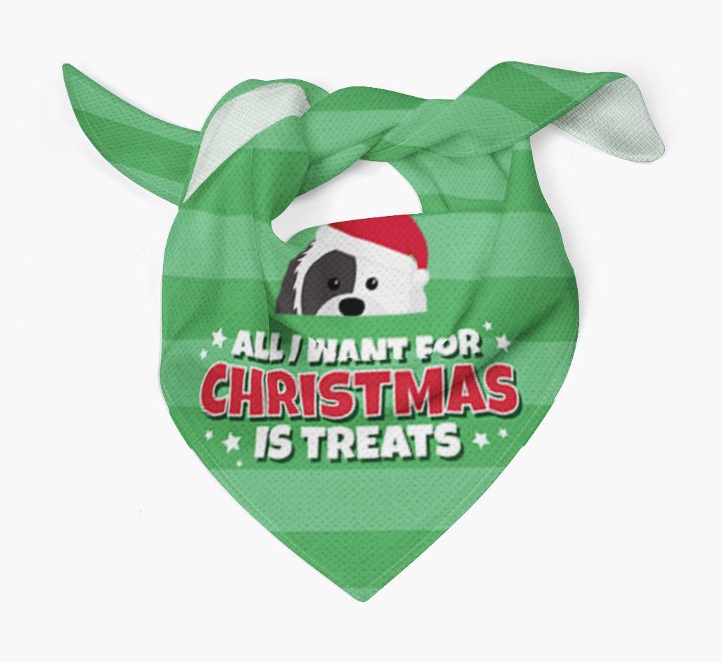 'All I Want for Christmas' - Personalized {breedFullName} Bandana