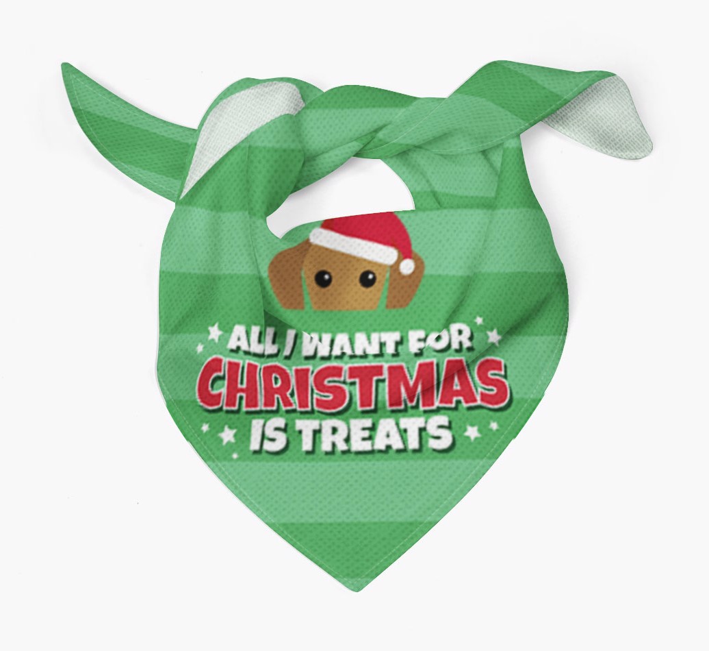 'All I Want for Christmas' - Personalized {breedFullName} Bandana