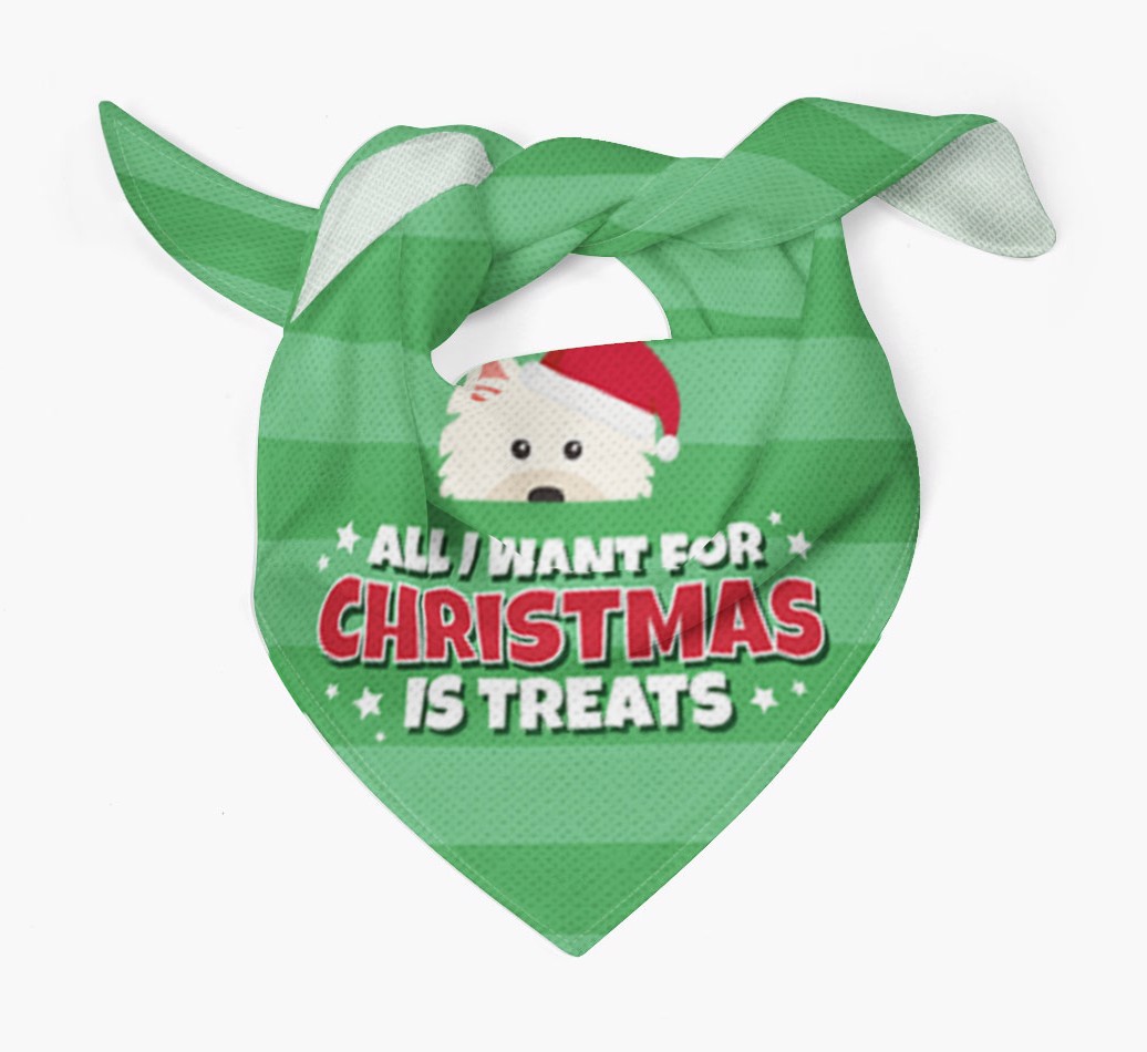 'All I Want for Christmas' - Personalised {breedFullName} Bandana
