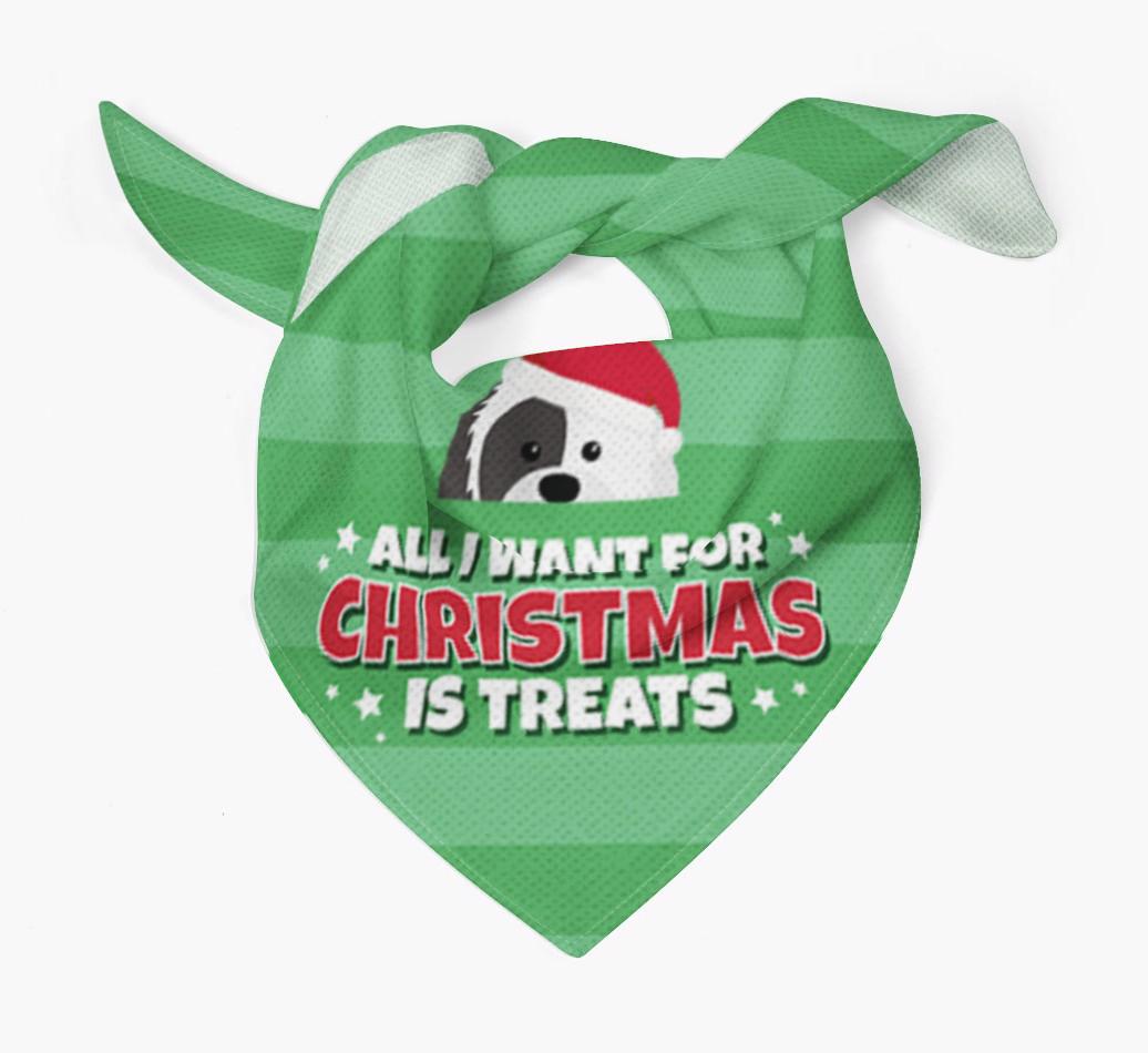 'All I Want for Christmas' - Personalized {breedFullName} Bandana
