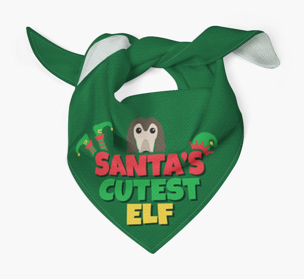 'Santa's Cutest Elf' - Personalized {breedFullName} Bandana