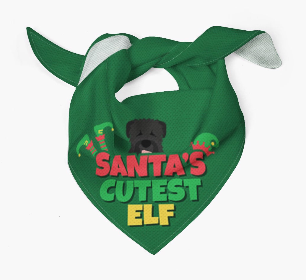 'Santa's Cutest Elf' - Personalized {breedFullName} Bandana