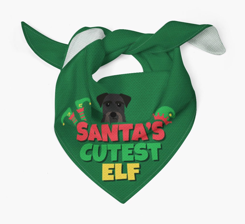 'Santa's Cutest Elf' - Personalised {breedFullName} Bandana