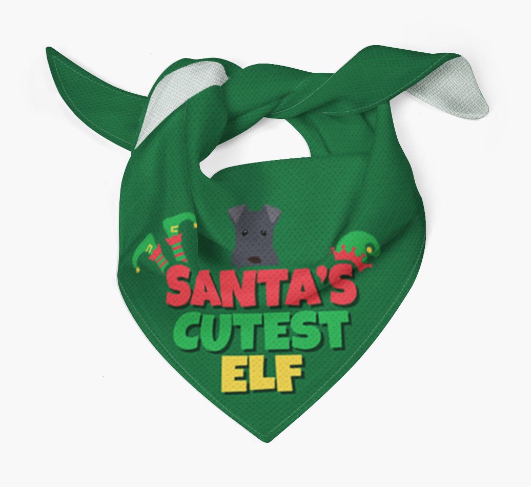 'Santa's Cutest Elf' - Personalized {breedFullName} Bandana