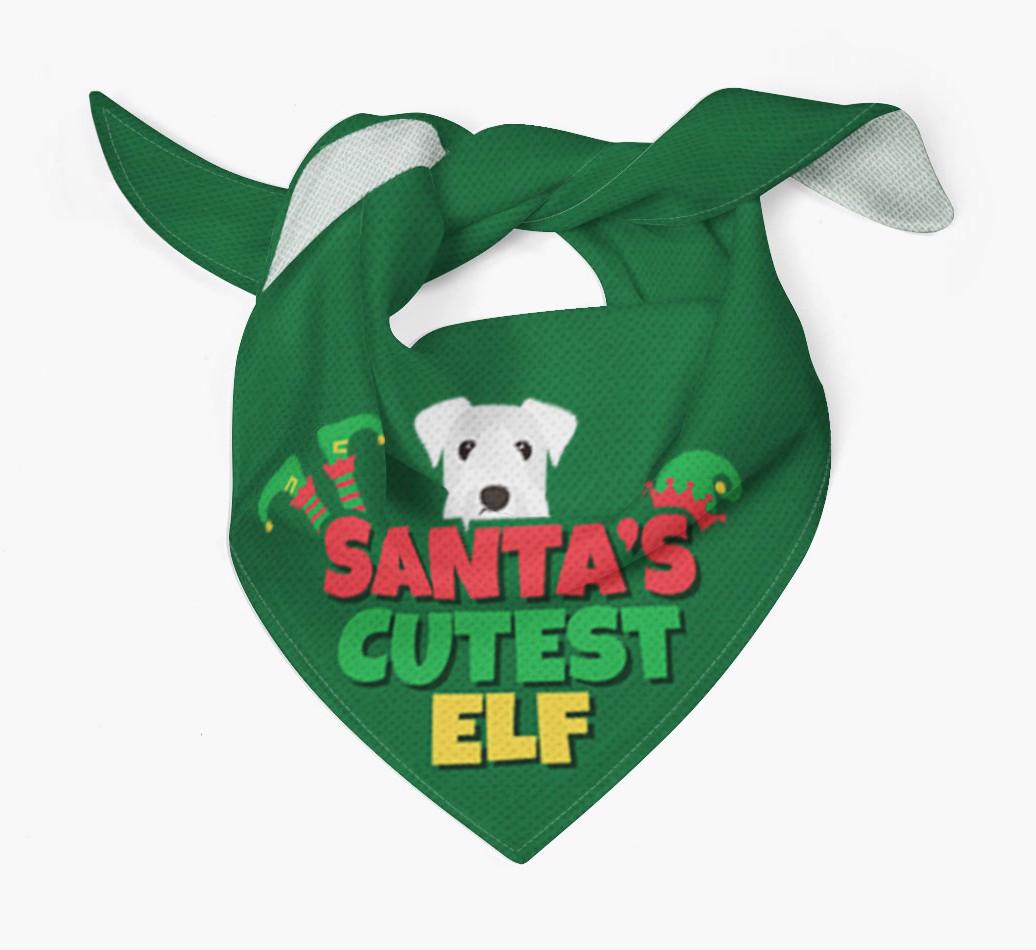 'Santa's Cutest Elf' - Personalized {breedFullName} Bandana