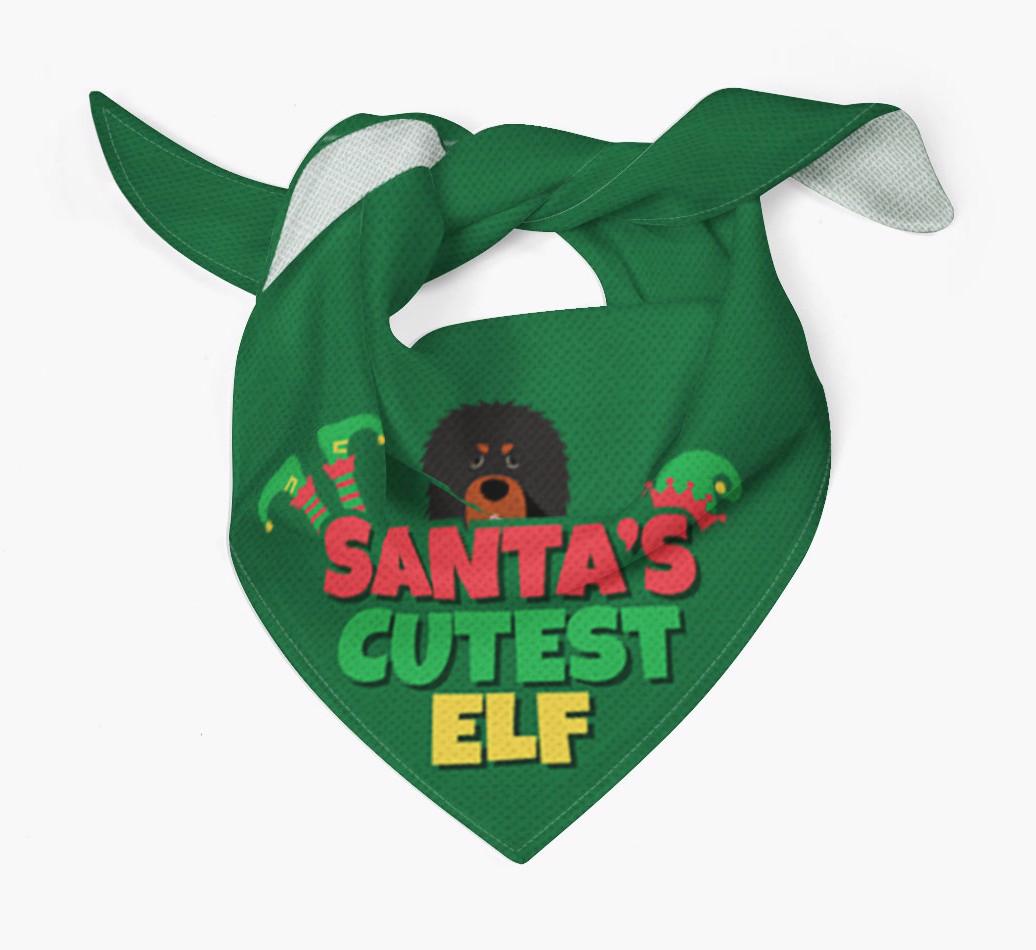 'Santa's Cutest Elf' - Personalized {breedFullName} Bandana