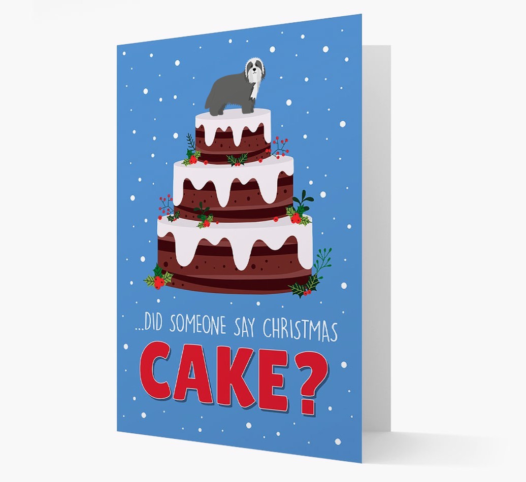 'Did Someone Say Christmas Cake?' - Personalized {breedFullName} Christmas Card