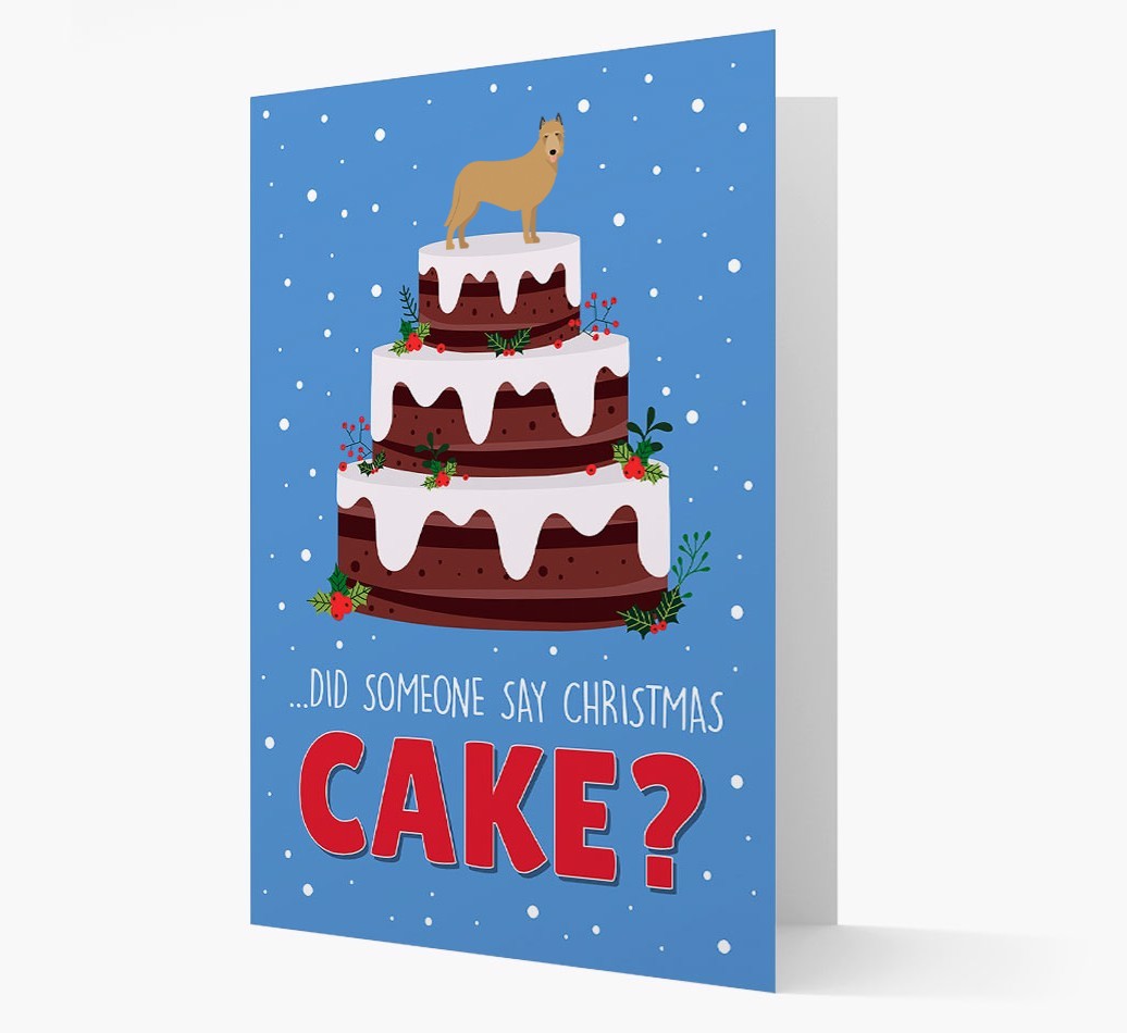 'Did Someone Say Christmas Cake?' - Personalized {breedFullName} Christmas Card