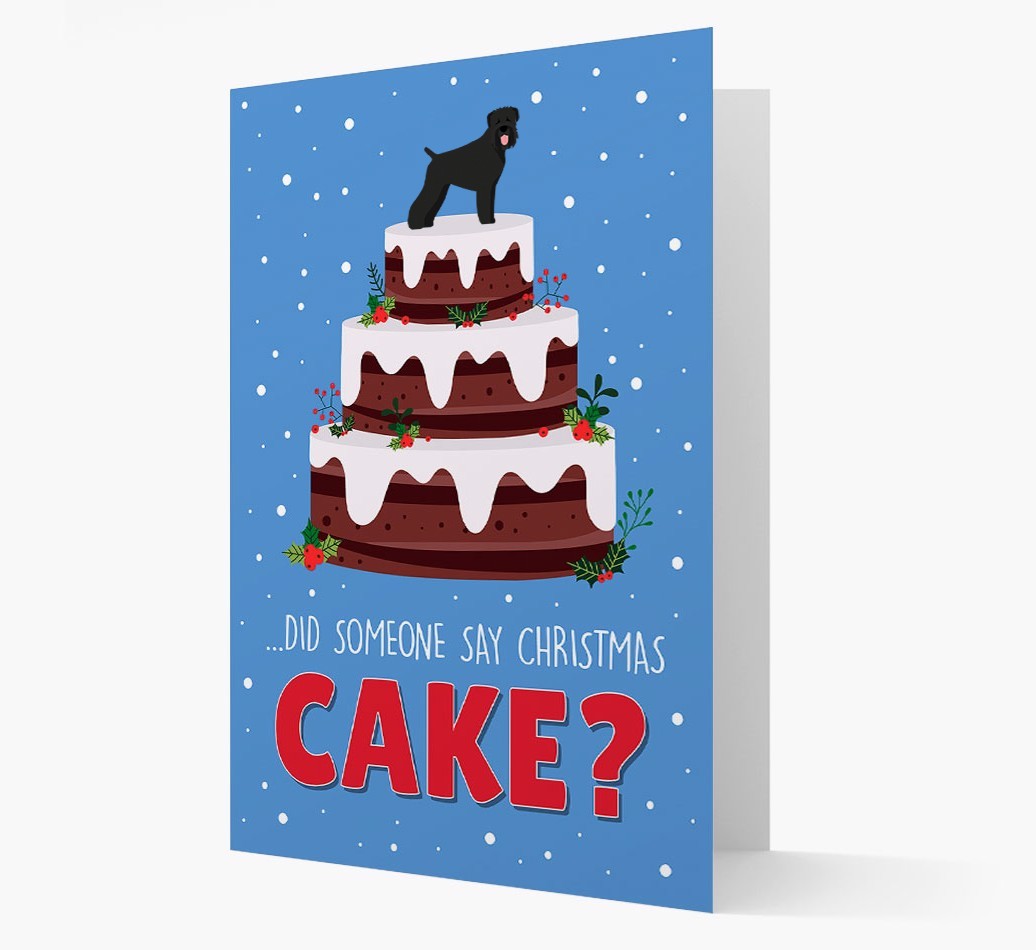 'Did Someone Say Christmas Cake?' - Personalized {breedFullName} Christmas Card