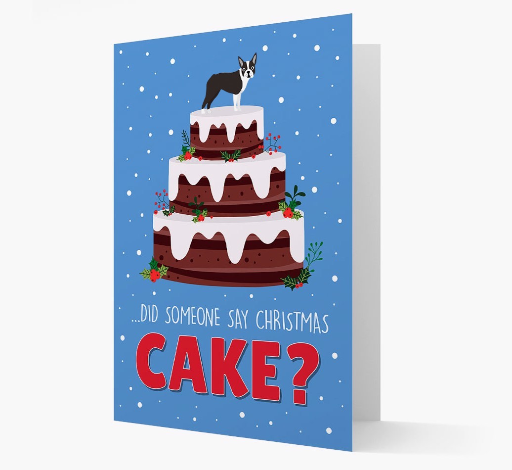 'Did Someone Say Christmas Cake?' - Personalized {breedFullName} Christmas Card