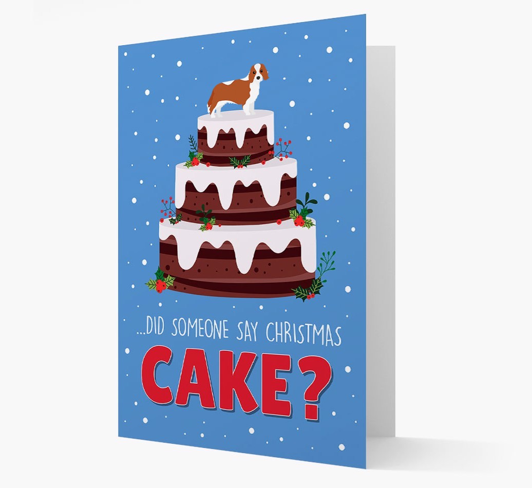 'Did Someone Say Christmas Cake?' - Personalized {breedFullName} Christmas Card