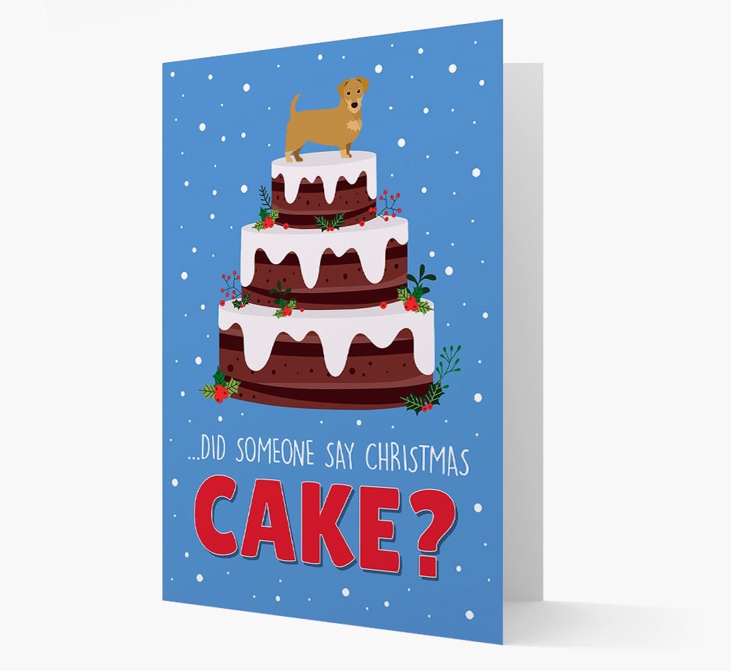 'Did Someone Say Christmas Cake?' - Personalised {breedFullName} Christmas Card