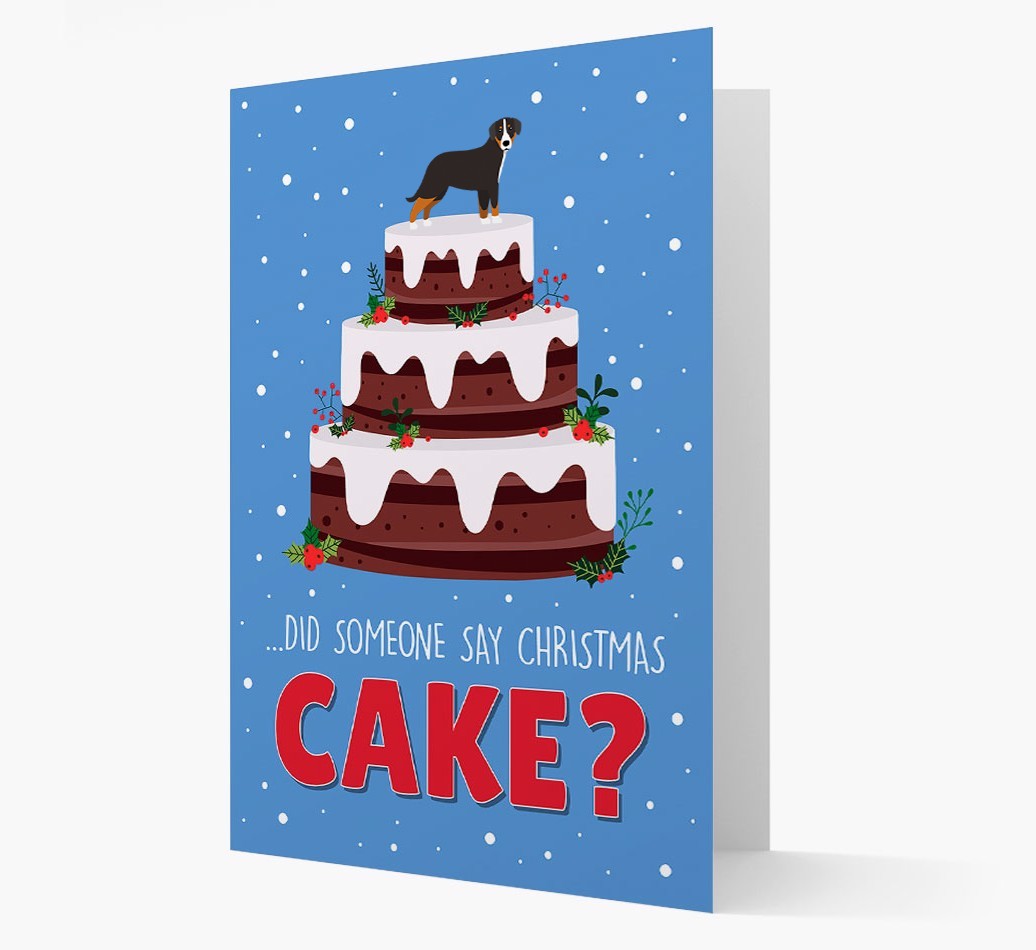 'Did Someone Say Christmas Cake?' - Personalized {breedFullName} Christmas Card