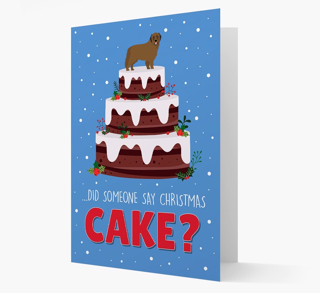 'Did Someone Say Christmas Cake?' - Personalised {breedFullName} Christmas Card