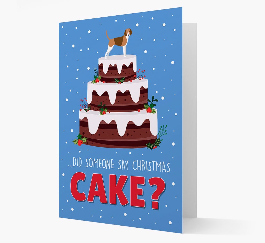 'Did Someone Say Christmas Cake?' - Personalized {breedFullName} Christmas Card