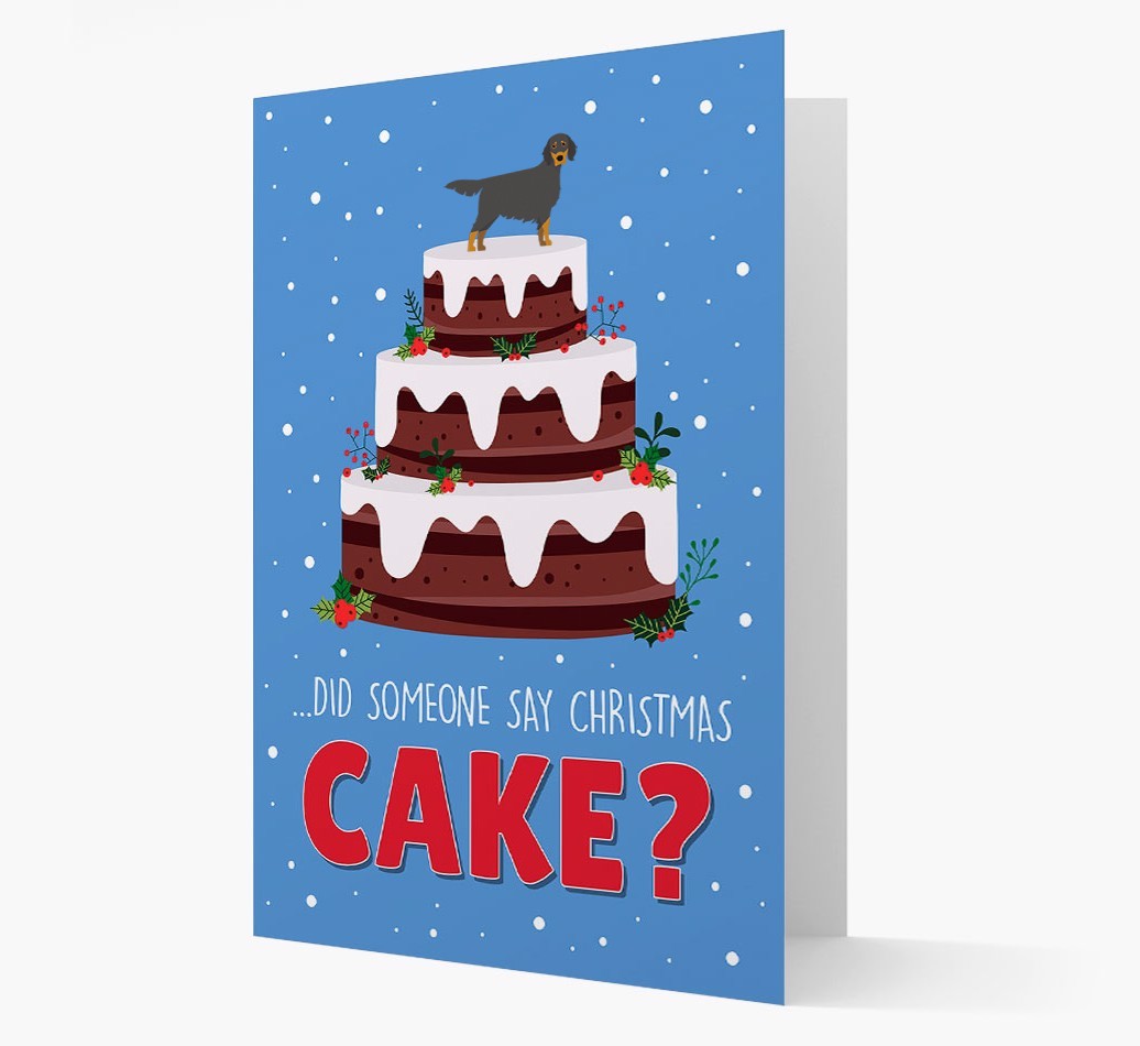 'Did Someone Say Christmas Cake?' - Personalized {breedFullName} Christmas Card