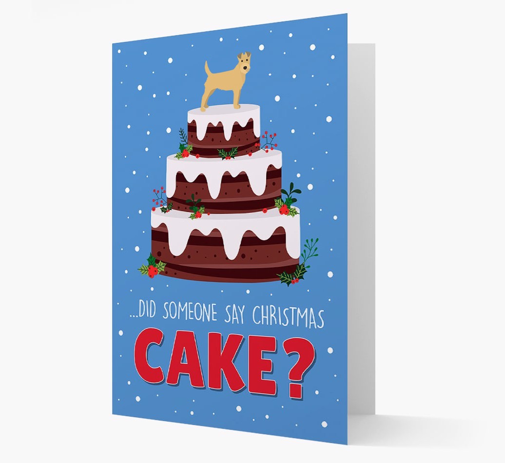'Did Someone Say Christmas Cake?' - Personalized {breedFullName} Christmas Card