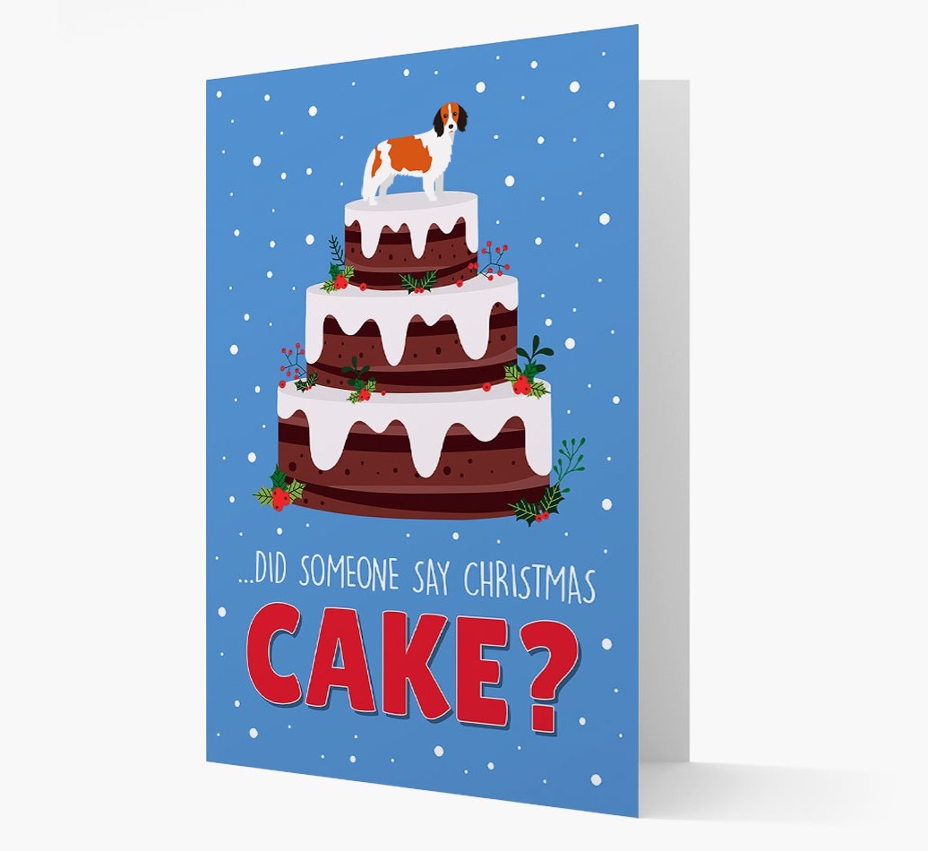 'Did Someone Say Christmas Cake?' - Personalized {breedFullName} Christmas Card