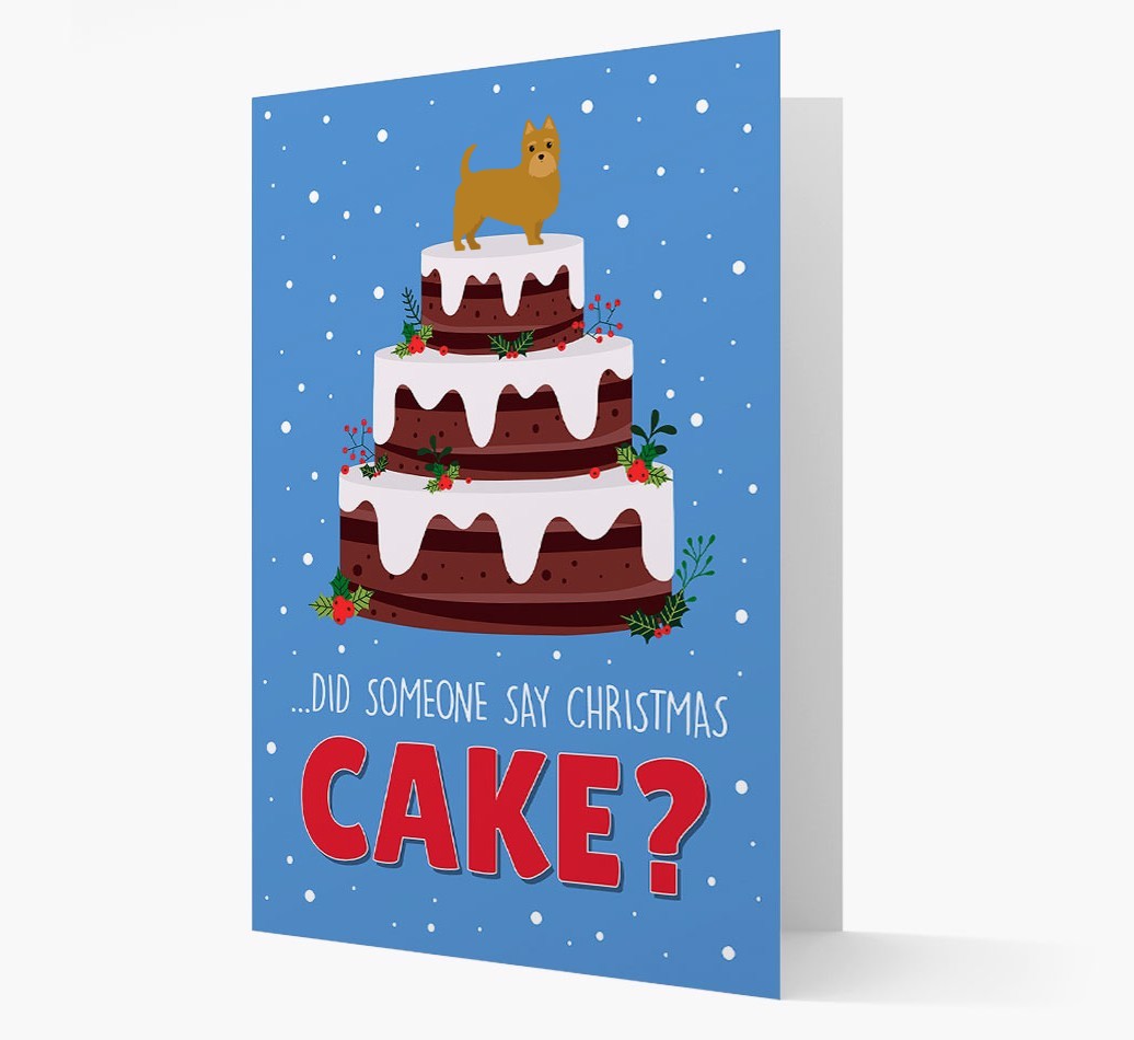 'Did Someone Say Christmas Cake?' - Personalised {breedFullName} Christmas Card