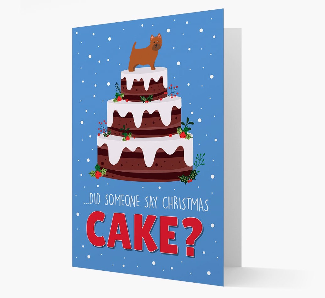 'Did Someone Say Christmas Cake?' - Personalised {breedFullName} Christmas Card