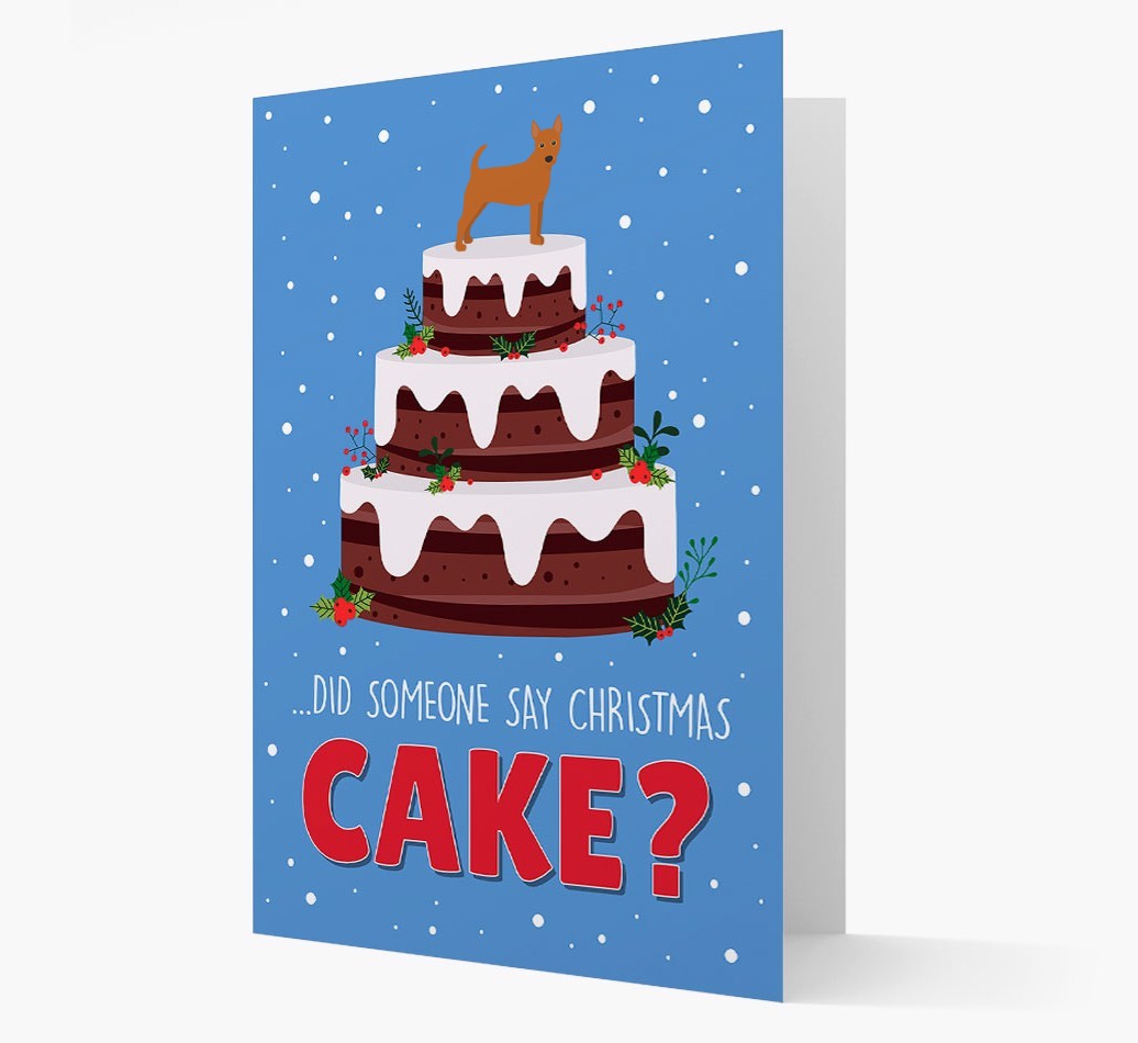 'Did Someone Say Christmas Cake?' - Personalized {breedFullName} Christmas Card