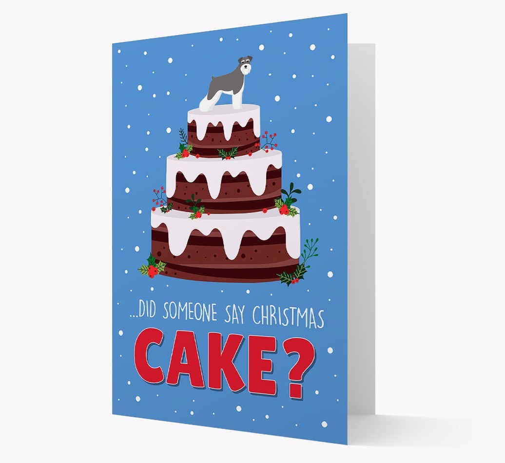 'Did Someone Say Christmas Cake?' - Personalized {breedFullName} Christmas Card