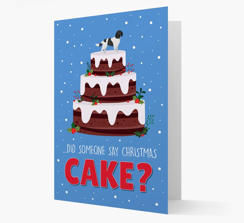 'Did Someone Say Christmas Cake?' - Personalized {breedFullName} Christmas Card
