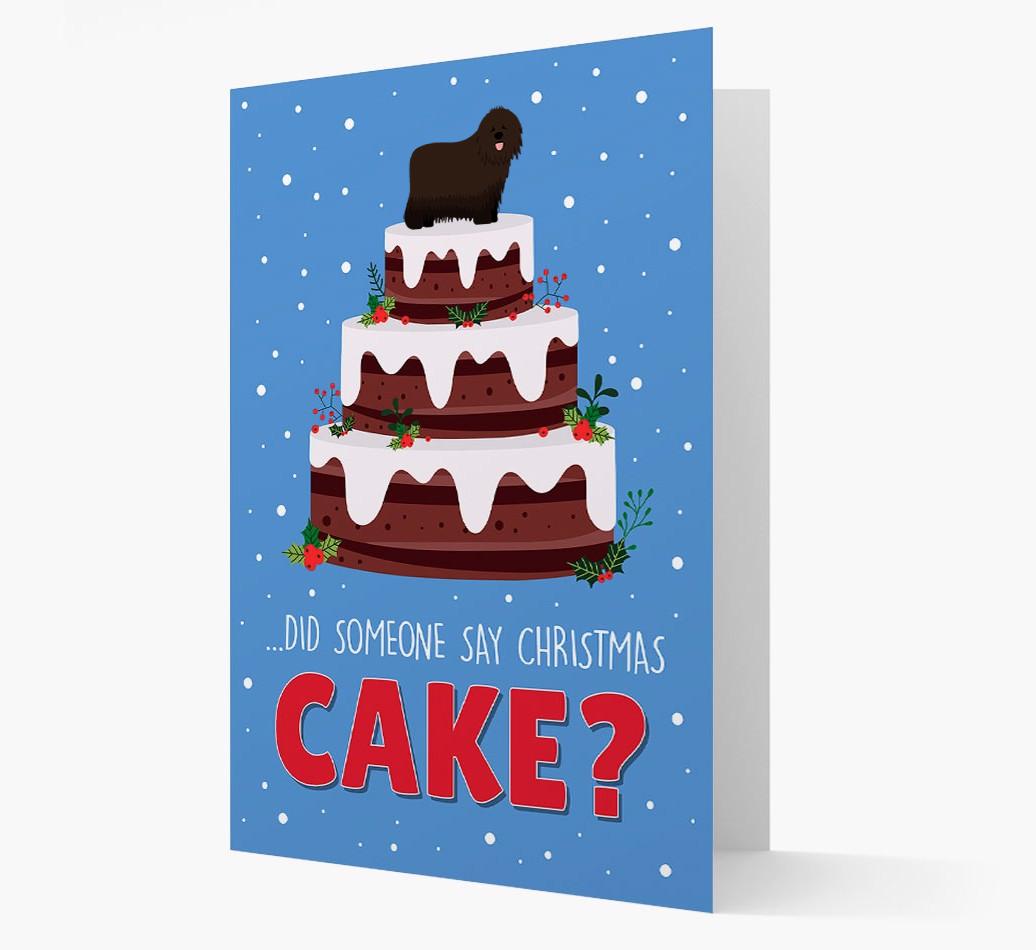 'Did Someone Say Christmas Cake?' - Personalized {breedFullName} Christmas Card