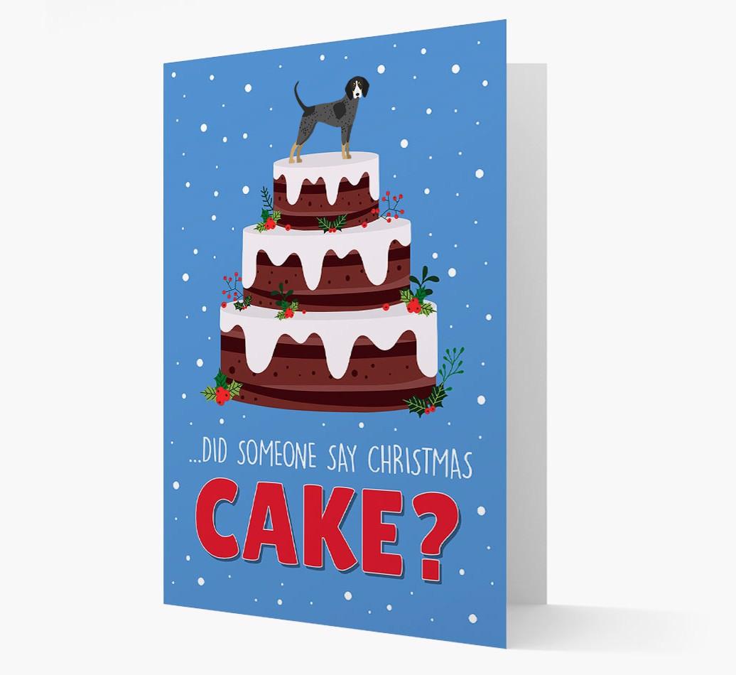 'Did Someone Say Christmas Cake?' - Personalized {breedFullName} Christmas Card