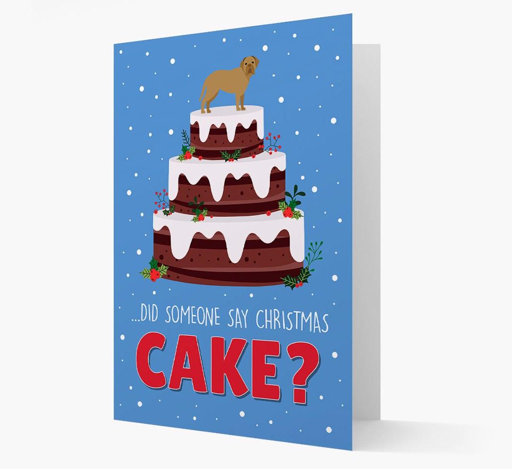 'Did Someone Say Christmas Cake?' - Personalized {breedFullName} Christmas Card