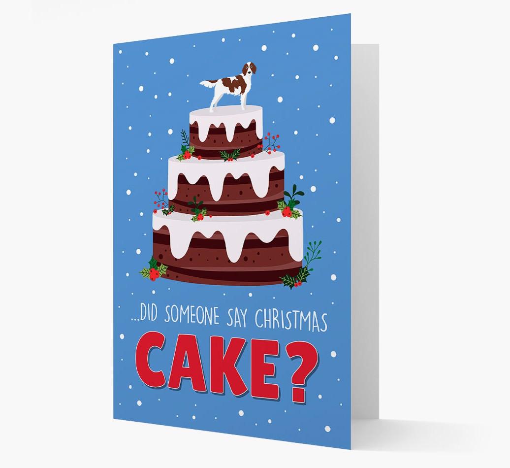 'Did Someone Say Christmas Cake?' - Personalized {breedFullName} Christmas Card