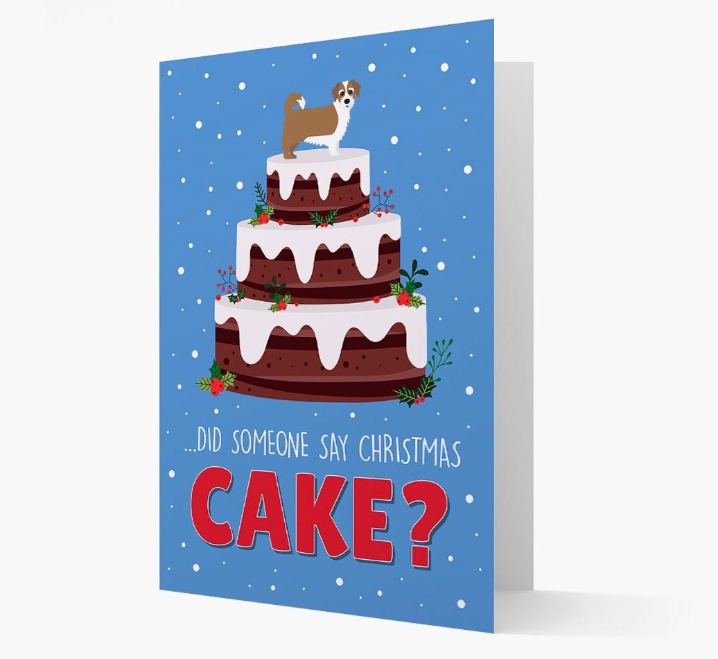 'Did Someone Say Christmas Cake?' - Personalized {breedFullName} Christmas Card