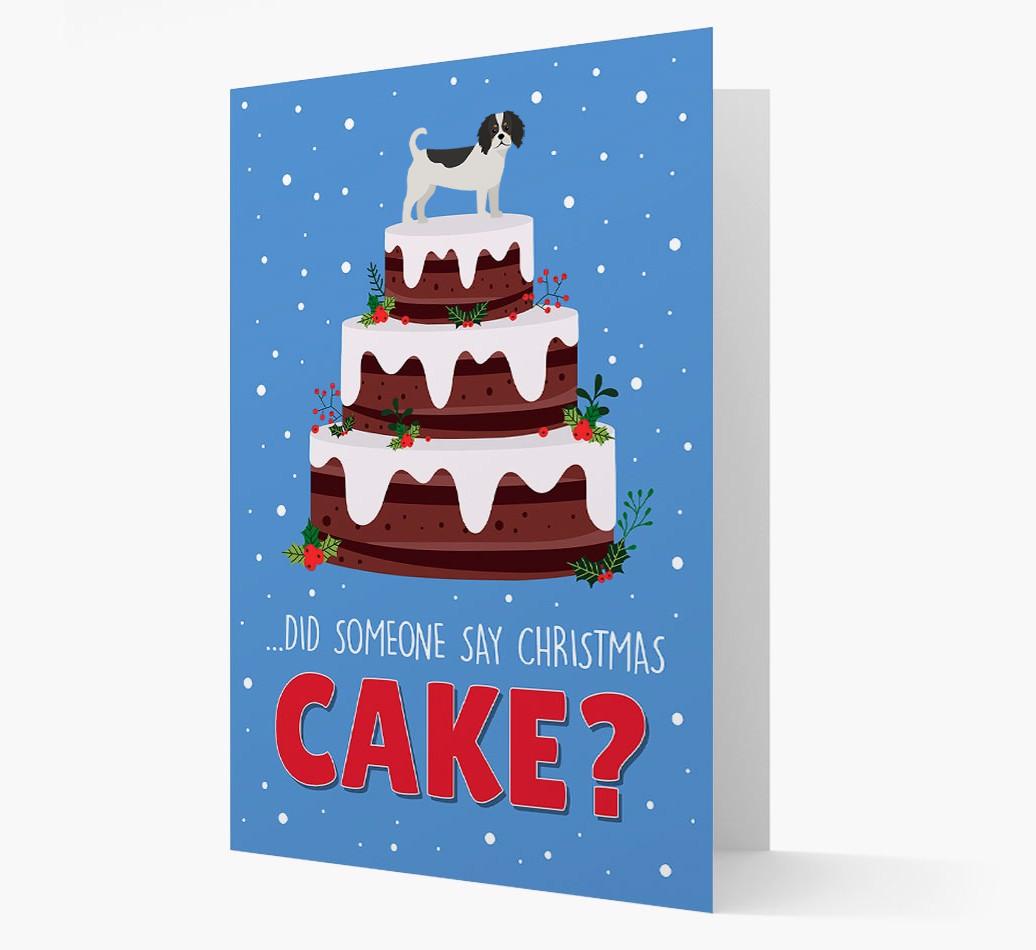 'Did Someone Say Christmas Cake?' - Personalized {breedFullName} Christmas Card