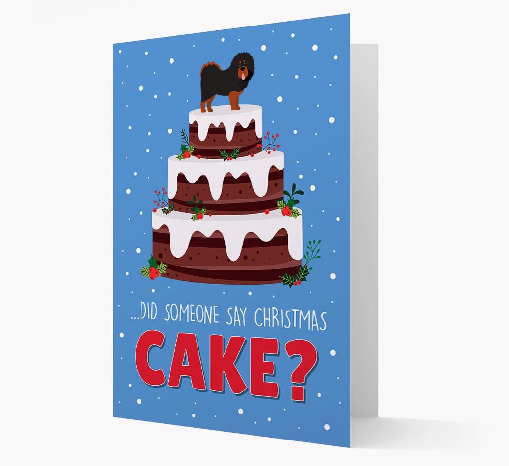 'Did Someone Say Christmas Cake?' - Personalized {breedFullName} Christmas Card